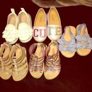 Size 6 gently used baby girls shoes